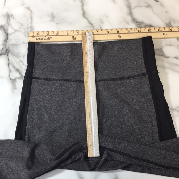 Lululemon Athletica Gray Black Heather Capri Leggings Womens‎ 6 Pull On Running - Picture 6 of 9